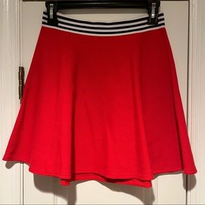 Red Skater Mini Skirt